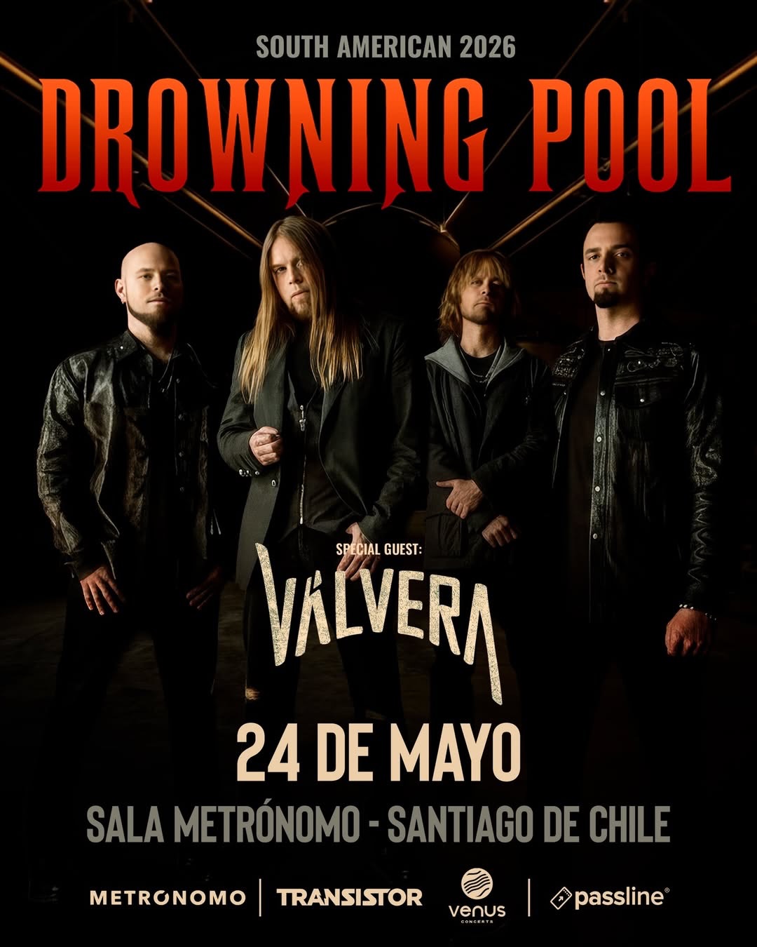 Drowning Pool agenda su debut en Chile